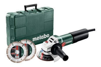 .SZLIFIERKA KĄT.125 /WQ 1100-125 WALIZKA + 2 TARCZE DIAMENTOWE METABO MET610035510