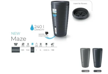 POJEMNIK NA DESZCZÓWKĘ 240L SZARY MAZE PROSPERPLAST PIDMZ240-S443