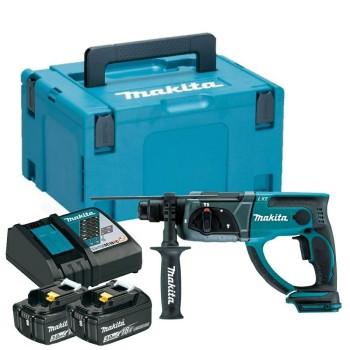 MŁOTOWIERTARKA Z OPCJĄ KUCIA 18V 1,9J 2x3,0Ah DHR202RFJ MAKITA MDHR202RFJ