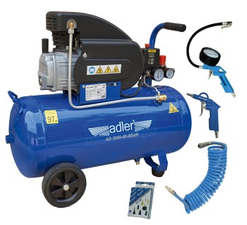 SPRĘŻARKA 50l AD 2050-50-8BAR 230V Z ZESTAWEM AKCESORIÓW ADLER MAR3609.7Z
