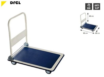 DREL WÓZEK MAGAZYNOWY 4-KOŁOWY 300KG PLATFORMA 90x60cm DREMEL CON-DTT-9986
