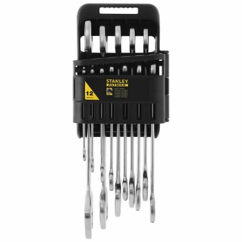 KLUCZ PŁASKI KPL. 12szt. KRÓTKIE STANLEY SFMMT82902-0