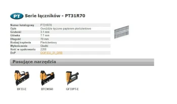 GWOŹDZIE PT 33` 3,1 x 70mm RING BOSTITCH BCHPT31R70