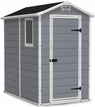 KETER DOMEK OGRODOWY MANOR 4x6 SZARO/BIAŁY 130 x 192 x 198cm CURVER/KETER CRV230447