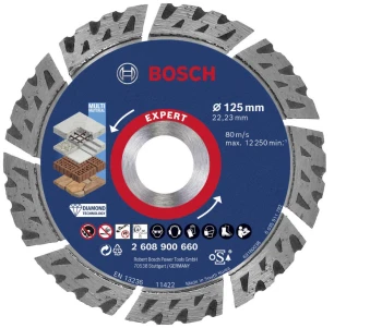 TARCZA DIAM.SEGMENT 125x22.23x2.2mm EXPERT MULTI MATERIAL BOSCH B2608900660