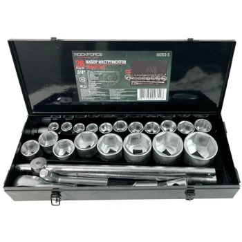 ZESTAW KLUCZY NASADOWYCH 26el. 3/4" 6KĄT. ROCKFORCE RF-68263-5