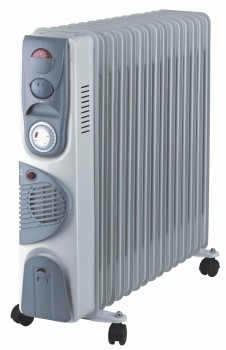 GRZEJNIK OLEJOWY 15-ŻEBEREK TURBO+TIMER 2500W+400W VOLTENO VO2826