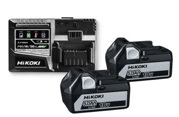 AKUMULATOR 18V 5,0Ah BSL1850 2szt. +ŁADOWARKA UC18YSL3 Hikoki HUC18YSL3WGZ
