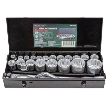 ZESTAW KLUCZY NASADOWYCH 26el. 3/4" 12KĄT. ROCKFORCE RF-68263-9