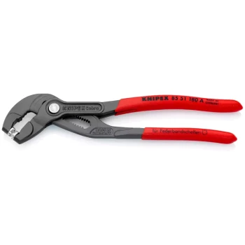SZCZYPCE NASTAWNE 180mm DO OPASEK Z TASMY SPRĘŻYNOWEJ KNIPEX KX8551180A