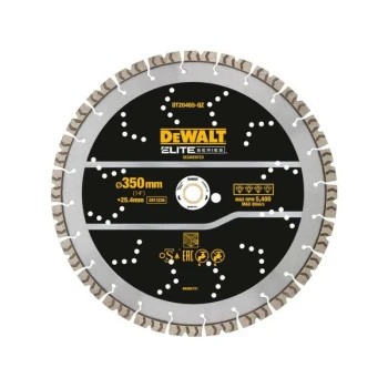 TARCZA DIAM.SEG. 350mm ELITE PRĘTY ZBROJ./BETON DEWALT DT20465-QZ