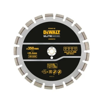 TARCZA DIAM.SEG. 350mm ELITE ASFALT/BETON DEWALT DT20467-QZ