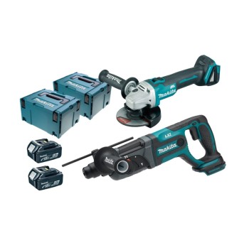 ZESTAW COMBO 18V DLX2153TJ1 (DGA504+DHR241) 2x5,0Ah. MAKITA MDLX2153TJ1