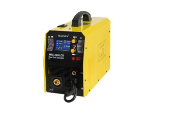 PÓŁAUTOMAT INWERTER MAGNUM MIG 224 LCDDUAL PULS SYNERGIA MMA, 200A/60%, 230V,MB24/3NT, GP50, MMAR, D200
