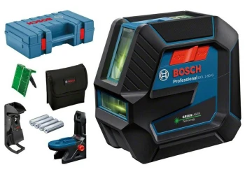 BOSCH LASER KRZYŻOWY GCL 2-50 G ZIELONY +UCHWYT RM 10 +ZACISK DK 10 WALIZKA