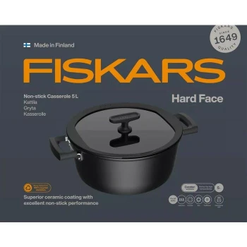 FISKARS GARNEK 5L Z POWŁOKĄ NIEPRZYWIERAJĄCĄ I Z POKRYWKĄ HARD FACE