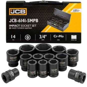 JCB NASADKI UDAROWE kpl. 14el.3/4"  6-KĄT. (17-50mm)