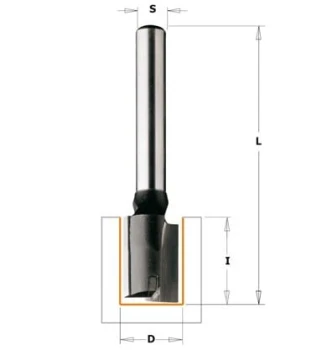 CMT FREZ PROSTY WIERCĄCY HM D=14 I=40 L=90 S=8