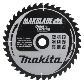 MAKITA PIŁA TARCZOWA  305x30x40z MAKBLADE PLUS DREWNO