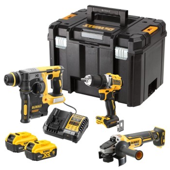 Zestaw combo 18V DeWalt DCK330P2T (DCD800 + DCG405 + DCH273) 2x5Ah TSTAK
