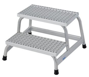 Schodki montażowych z kratki aluminiowej 1x2 2,4m Krause Stabilo 805324