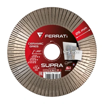 Tarcza diamentowa tnąca i szlifująca 125mm Ferrati SUPRA (F20102)