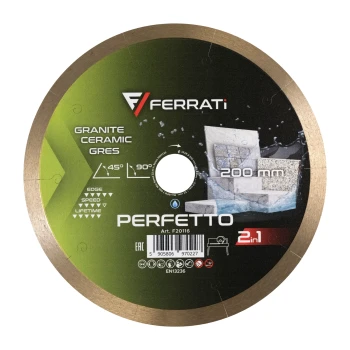 Tarcza diamentowa tnąca 2in1 200mm Ferrati PERFETTO (F20116)