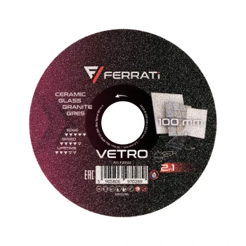Tarcza tnąca i szlifująca z nasypem diamentowym 2in1 100mm Ferrati VETRO (F20122)