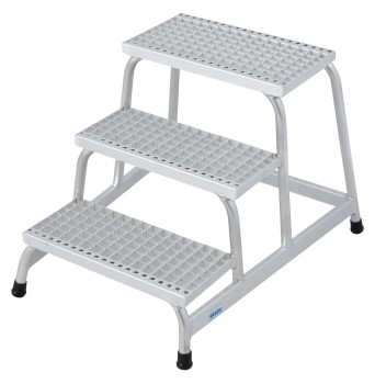 Schodki montażowe z kratki aluminiowej 1x3 2,6m Krause Stabilo 805331